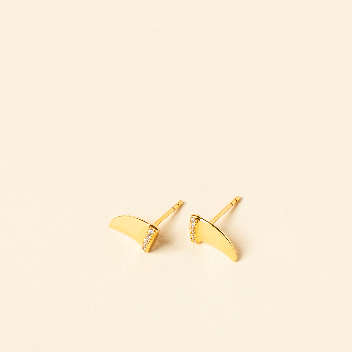 Samin Stud Earrings Gold Vermeil