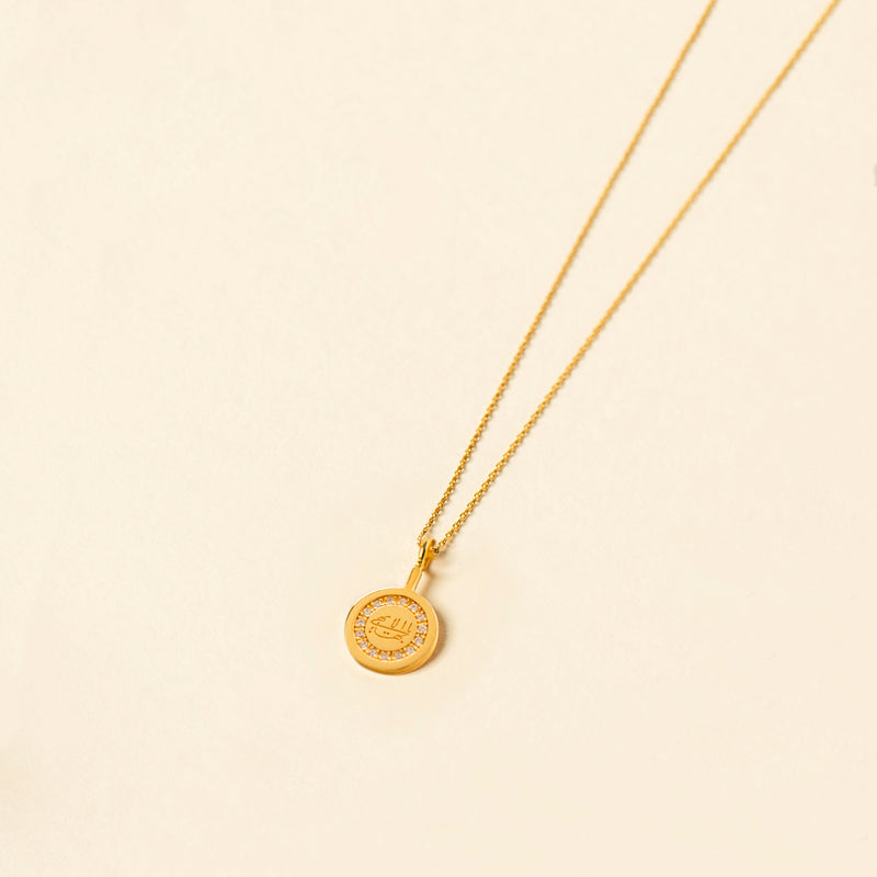 Divine Spirit Necklace 14k Solid Gold and Diamonds — Greatest Name