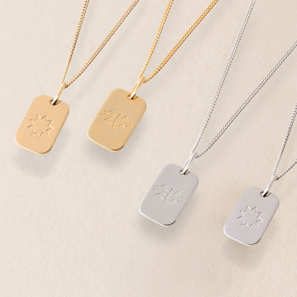 Lightkeeper Necklace Gold Vermeil — Ringstone Symbol & Nine Pointed Star