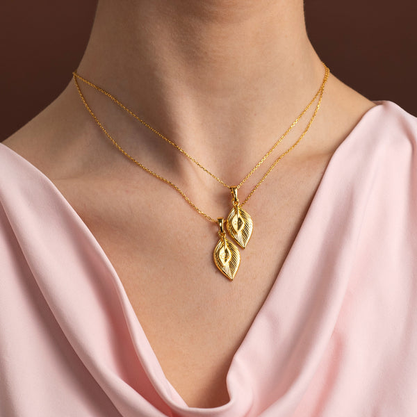 Golden Leaf Necklace Gold Vermeil — Greatest Name