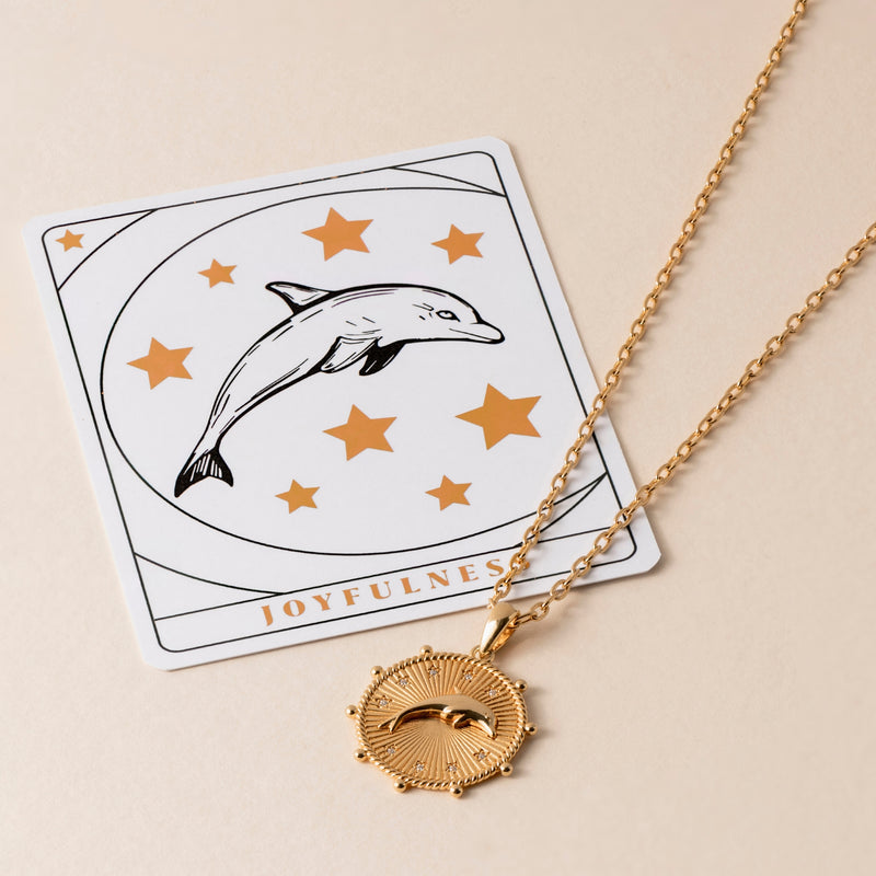 Dolphin Joyfulness Necklace Gold Vermeil