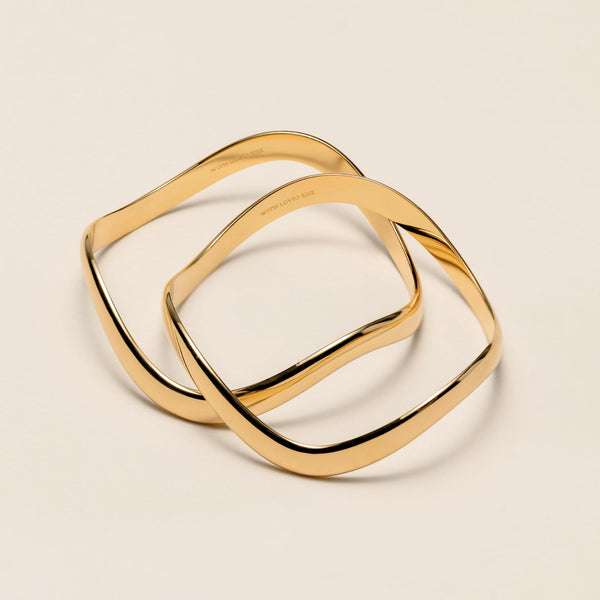 Wave Bangle 18k Gold Vermeil
